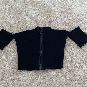 zip up crop top